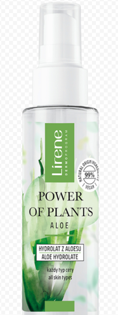 LIRENE POWER OF PLANTS ALOE 100ML YUZ UCHUN GIDROLAT SPREYI
