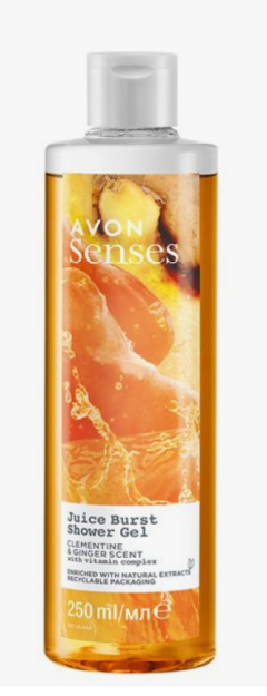 Avon SENSES kremli dush jeli klementin xushbo'y hidli suvli portlash 500 ml,, sm3 (ml)