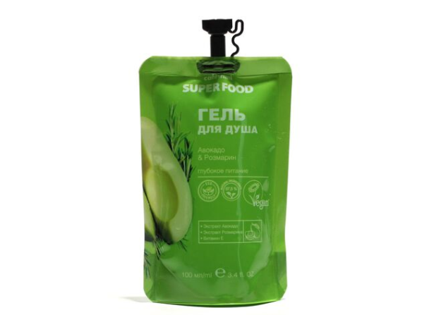KM Sf avakado dush Jeli & bibariya, 100 ml EAES N RU D-RU.RA01.V. 92432 / 21 11,07 dan. 2021 yildan 10,07,2026 yilgacha