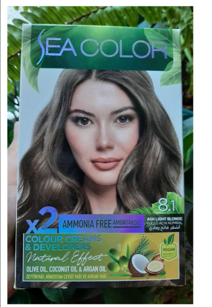 LILA COSMETICS Sea color 8.1 ash light blonde soch bo'yog'i-kul och sariq