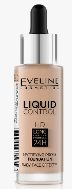 EVELINE LIQUID CONTROL 015 LIGHT VANILLA 32ML TONAL SUYUQ YUZ BAZASI