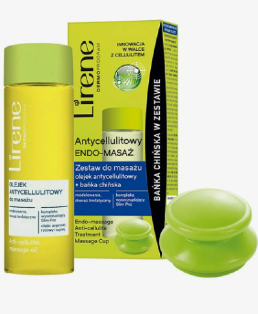 НАБОР ДЛЯ МАССАЖА LIRENE MAKE ME SLIM! МАСЛО АНТИЦЕЛЛЮЛИТНОЕ С ВАКУМНОЙ БАНКОЙ 100МЛ