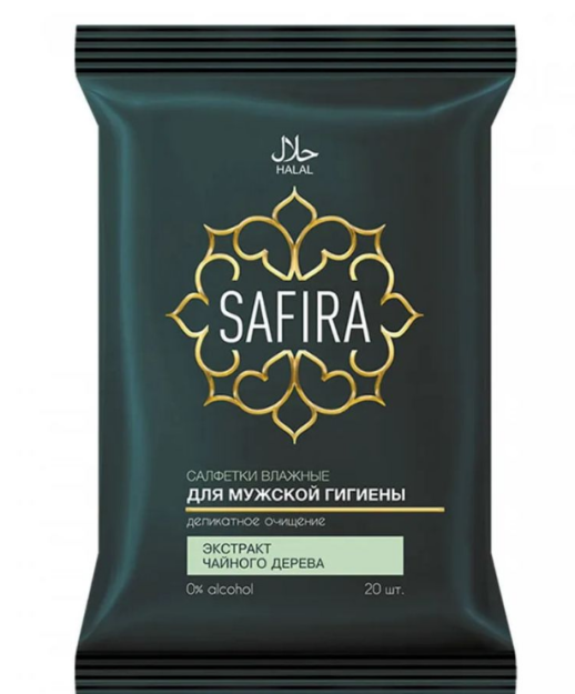 SAFIRA Салфетки влажные для интимной гигиены с молочной кислотой, женские 1/20/24