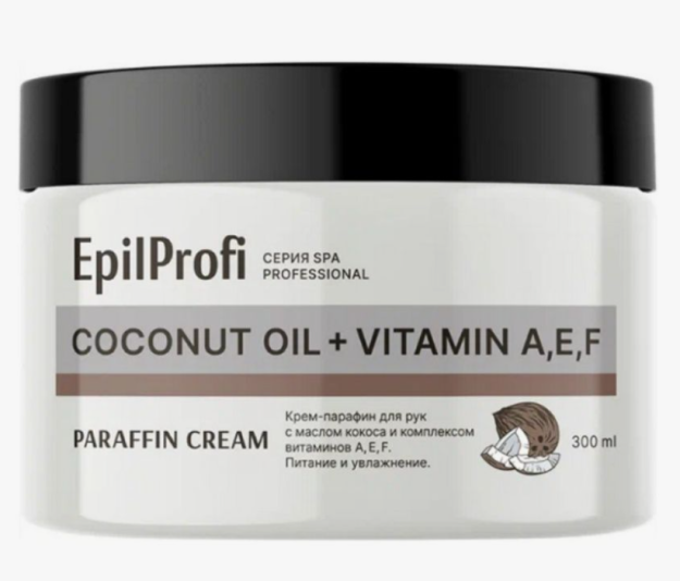 EpilProfi kokos moyi va a, E, F 300 ml vitamin kompleksi (STD)bilan qo'l kerosin kremi