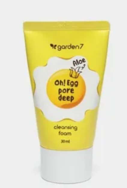 GARDEN 7 OH! EGG PORE DEEP ClLEANSING FOAM-ALOE (30ml)  EXP 2023/10/14