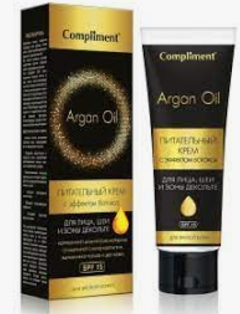 Compliment ARGAN OIL Питат. крем с эфф. ботокса  д/лица, шеи, зоны декольте для зрел.кожи, 50мл
