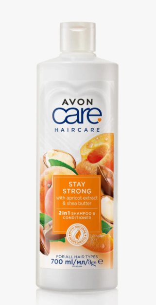 2b1 AVON care shampun konditsioneri o'rik ekstrakti va shi yog'i bilan mutlaq kuch 700 ml,, sm3 (ml)