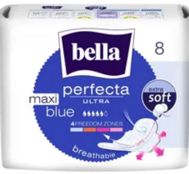 Super yupqa temir yo'l. Bella Perfecta ULTRA BLUE prokladkalari, 10 dona.