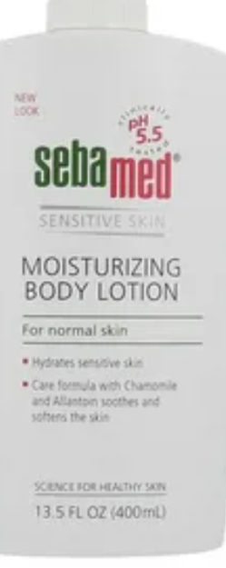 Sebamed SENSITIVE skin moisturizing body lotion 400 ml namlantiruvchi loson quruq teri nozik tana terisi uchun