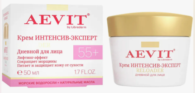 AEVIT BY LIBREDERM крем лифтинг-эксперт регенерирующий уход против морщин дневной RELOADER 45+ 50 мл