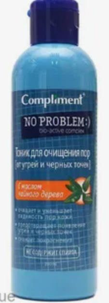Compliment No Problem choy daraxti yog'i akne va qora nuqta losoni, 200ml