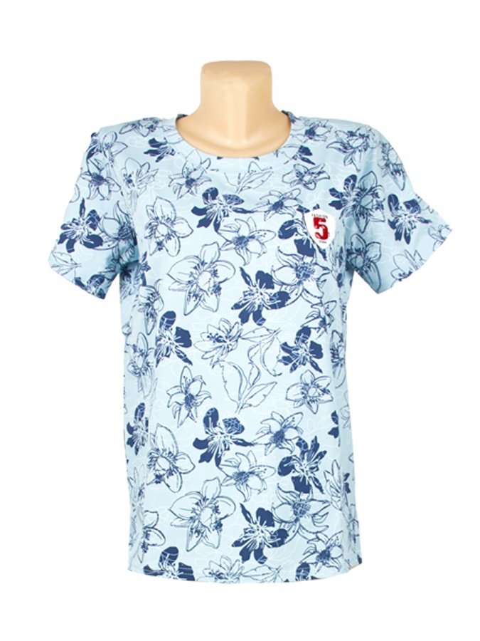 T-Ko'ylak F Moviy Polyester 2258 Xitoy 2258 Moviy M bingo