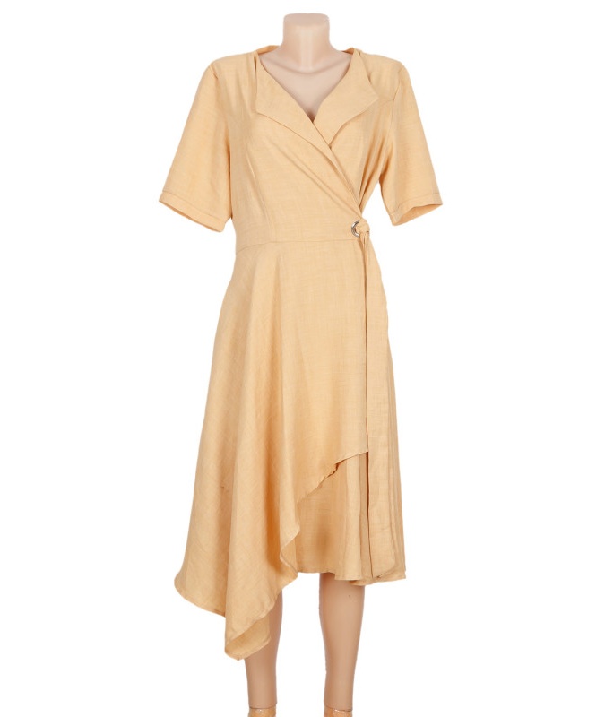 Платье Ж Желтый Лен P0194 Китай P0194 Желтый 50