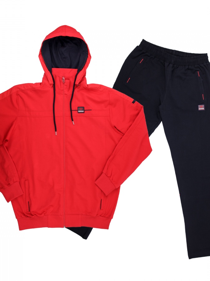Sport kostyumi M qizil polyester 7566 Turkiya 7566 qizil 4XL bingo