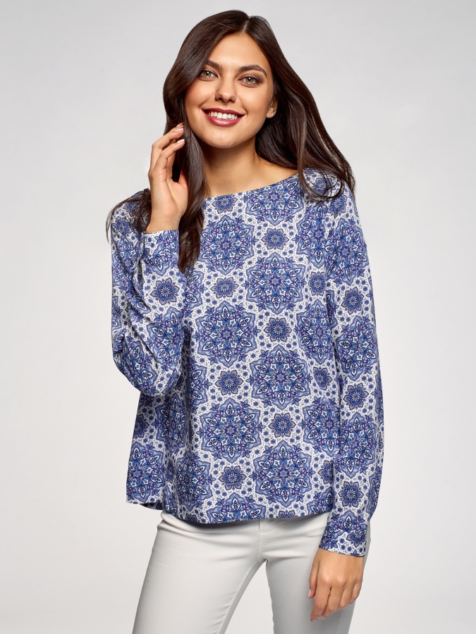 Bluza F moviy rayon 11411135-4b/42807/1275e Xitoy 11411135-4B/42807 / 1275e moviy XXS bingo