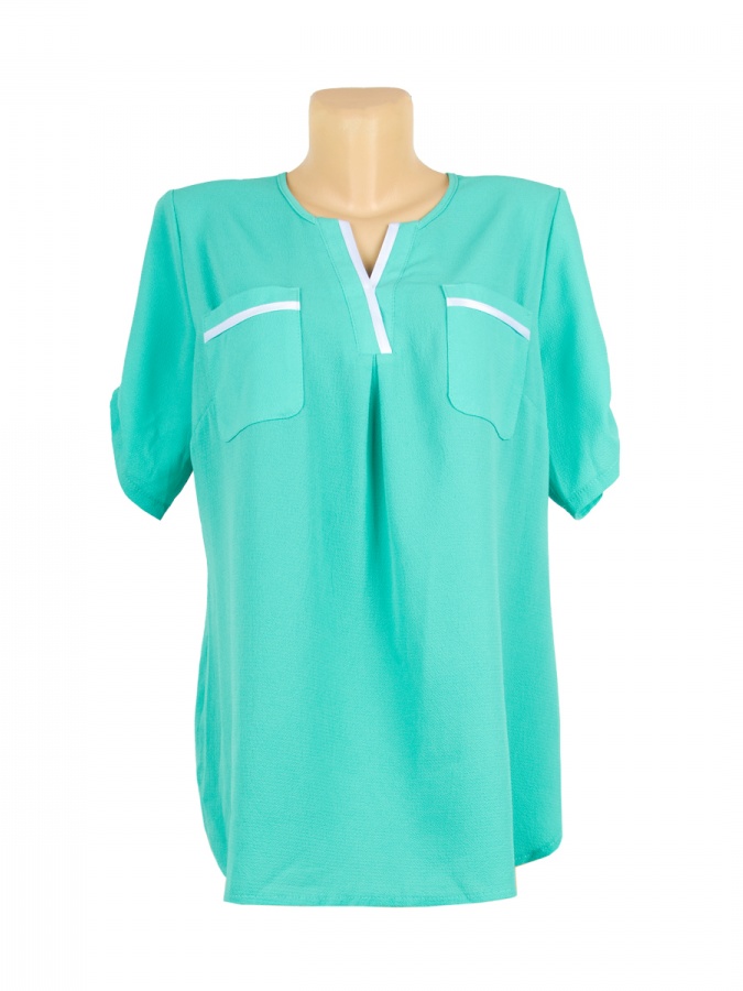 Bluzka F Turkuaz Polyester 1165 Bishkek 1165 Turkuaz 48 bingo