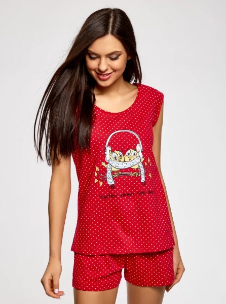 Pijama F qizil paxta 56002196/47969 / 4541G 56002196/47969 / 4541g qizil XS bingo