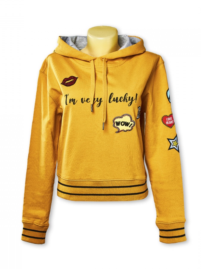 Sweatshirt F sariq paxta 15408002-1/48724/5219P 15408002-1/48724 / 5219p sariq S bingo