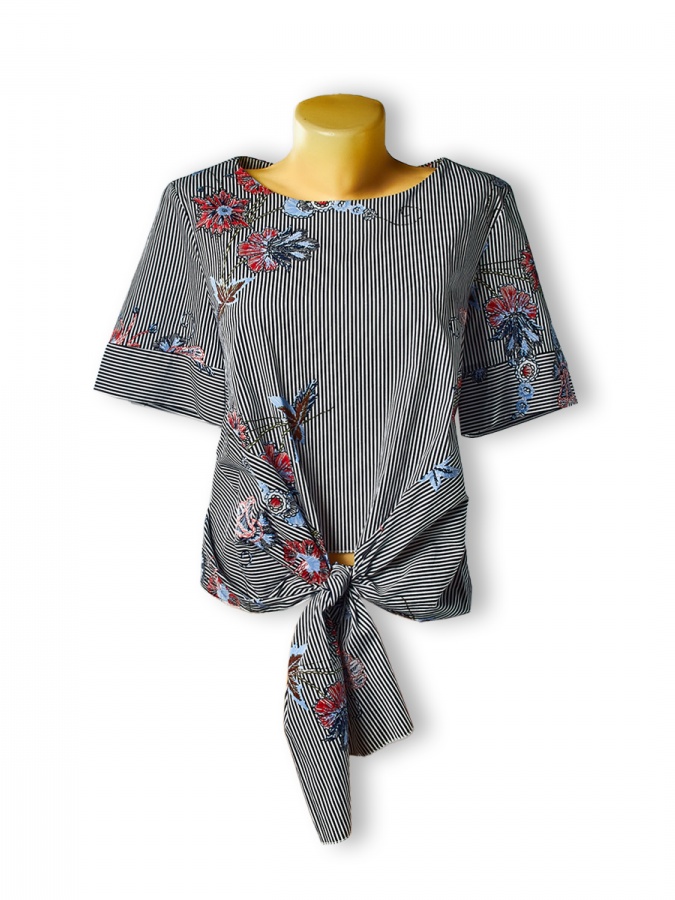 Bluza F Moviy Paxta B0073 Turkiya B0073 Moviy 36 bingo