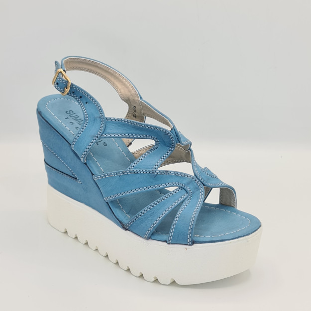 Sandallar F moviy ekologik teri 5070-71s Xitoy 5070-71s moviy 40 bingo