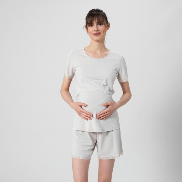 Paloma homiladorlik pijama to'plami qumli bej