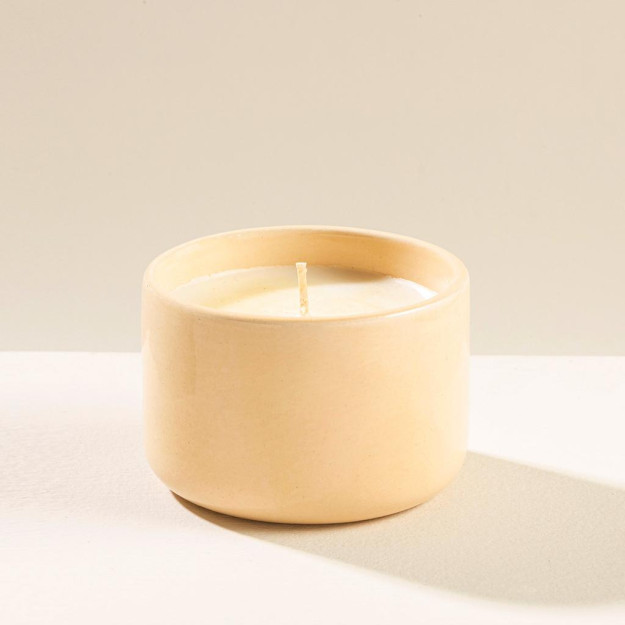 Vanilli xushbo'y qahva shamchasi Nature Cream Handmade kosasida