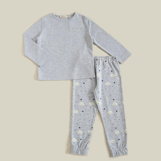 Kulrang melanj pijama to'plami