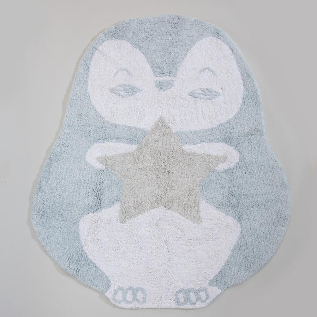 Звезда моющийся ковер 120x160 см детский синий