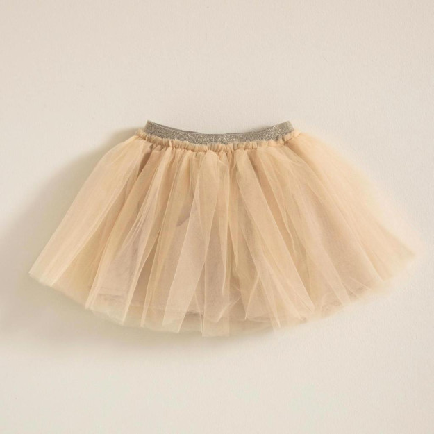 Расклешенная юбка Экру для вечеринки