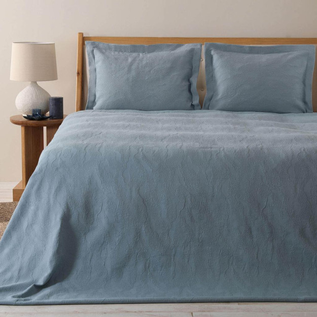 Комплект постельного белья Emma Extra для двуспальной кровати 280x250 см Aqua