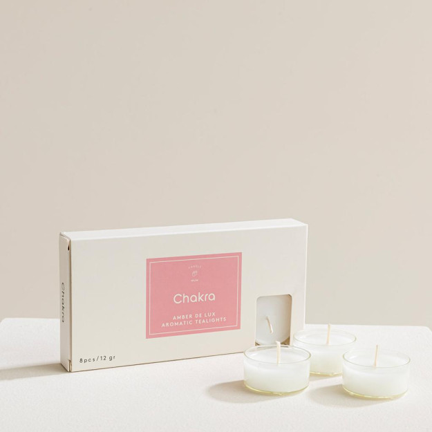 Amber Lux 8 li Tealight tabiiy sham