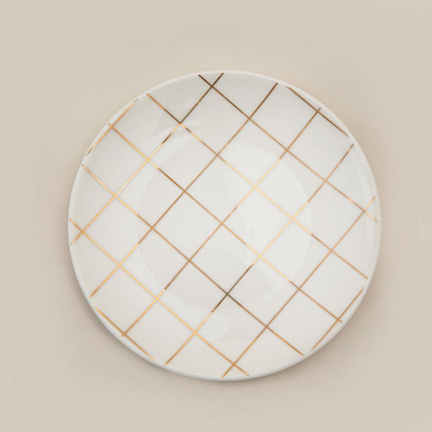 Tartan oltin pirog plastinkasi 19 sm standart