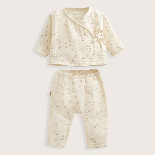 Little Swan Ecru yangi tug'ilgan kimono va ichki kiyim