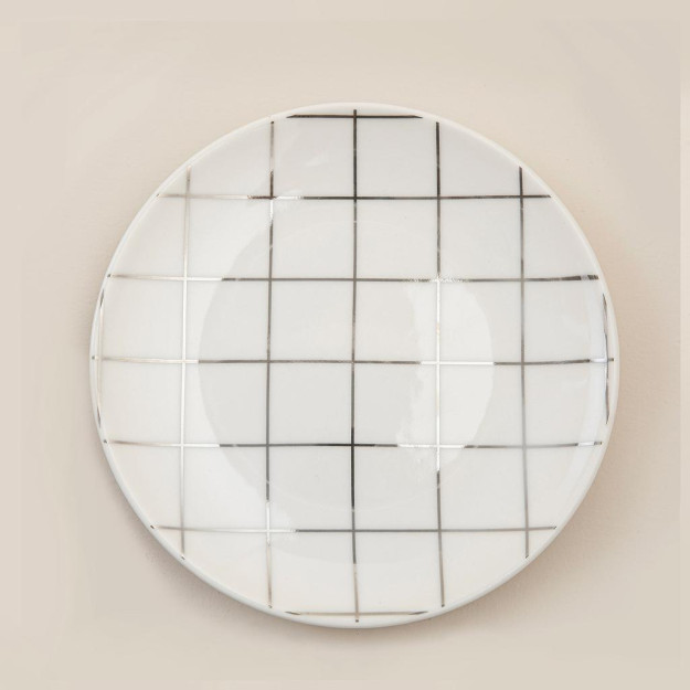 Tartan 19 sm standart kumush pirog plastinka