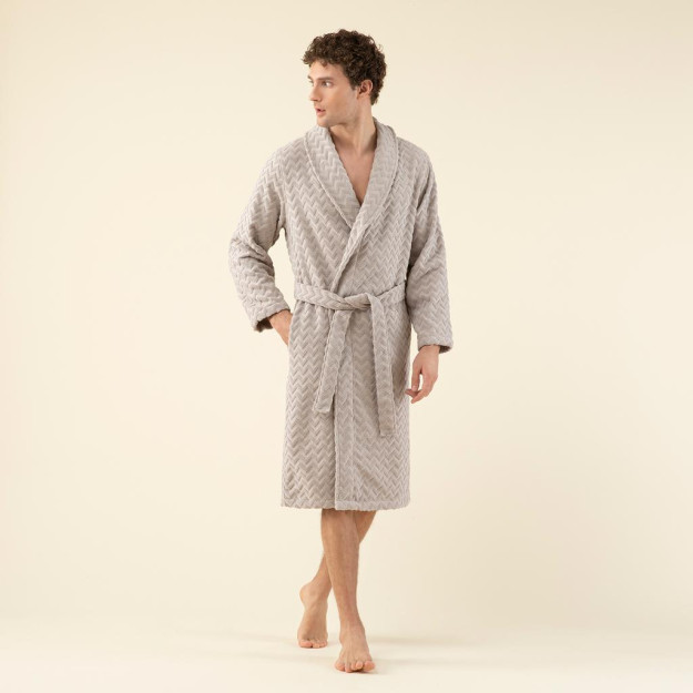 Zigzag erkaklar Mink xalati