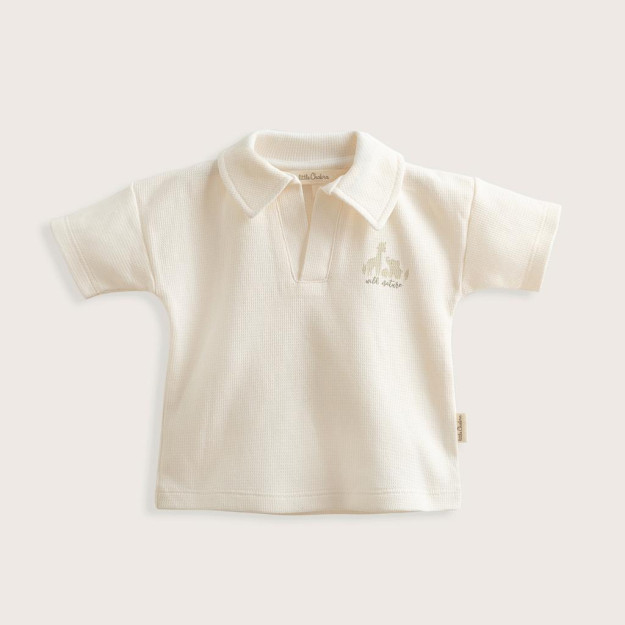 Safari ecru Polo yoqali futbolka