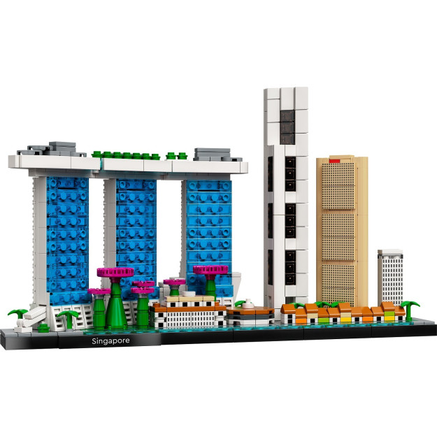 Коллекция Lego Architecture City Building Singapore 21057 Коллекционный Набор Для Аттракционов Для Взрослых 827 Деталей