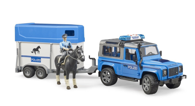 Полицейская Машина Bruder Land Rover / Конная Повозка / Офицер И Лошадь Br02588