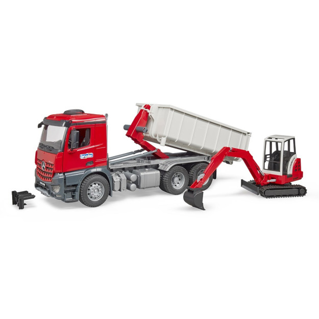 Самосвал Bruder Mercedes Benz Arocs И Экскаватор Schaeff Hr16 Br03624