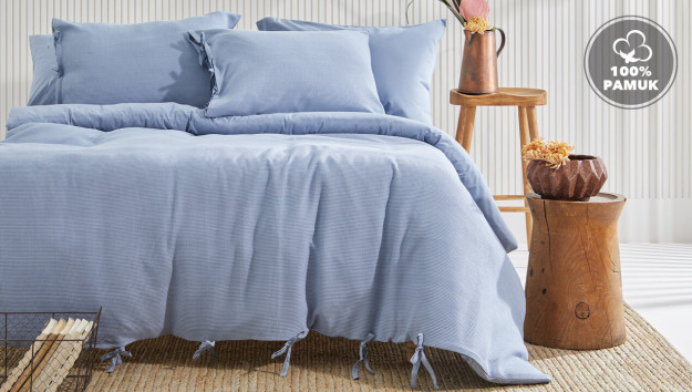Yataş Pure Indigo Pique 200220 Sm Ko'rpa-To'shak To'plami 1HBCV00002407GI