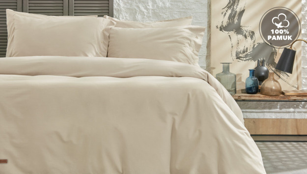 Yataş Plain Beige Ranforce 160220 Sm Ko'rpa-To'shak To'plami 1HBCV000028TTVL