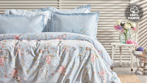 Yataş Isadora Blue Satin 160220 Sm Ko'rpa-To'shak To'plami 1HBC0000240OWS