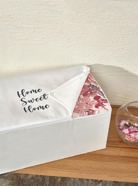 ROPEHOME Bolshoy razmer Home Sweet Home Chernaya sumka dlya xraneniya s printom 64x40x35