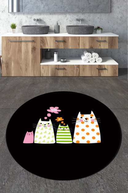Four Cats Diameter Djt 120120 Sm Hammom Mat Hammom Matini Yuvish Mumkin 58683264238901