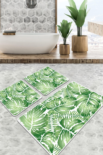 Pied Bath Rug Djt Set Of 3 Hammom Mat Hammom Matini Yuvish Mumkin 58683264238352