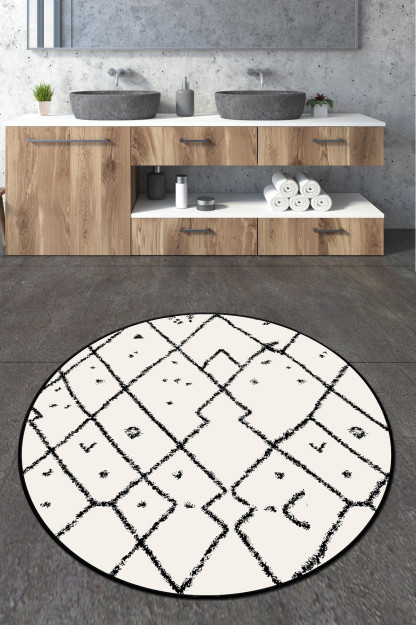 Dalmata Diameter Djt 140140 sm hammom mat hammom matini yuvish mumkin 58683264222672