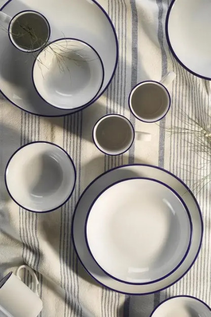 Kutahya Porcelain Набор Посуды Из 16 Предметов На 4 Персоны Кобальтовая Сетка