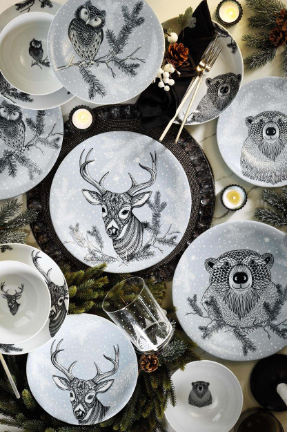 Kutahya Porcelain Snowy 6 Kishilik 24 Qismli Idishlar To'plami 1ZG24Y260012286