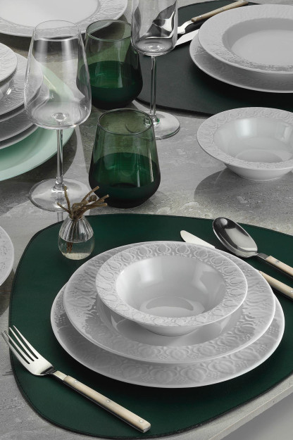 Kutahya Porcelain Фарфор Мимоза 18 Предметов Столовая Посуда На 6 Персон