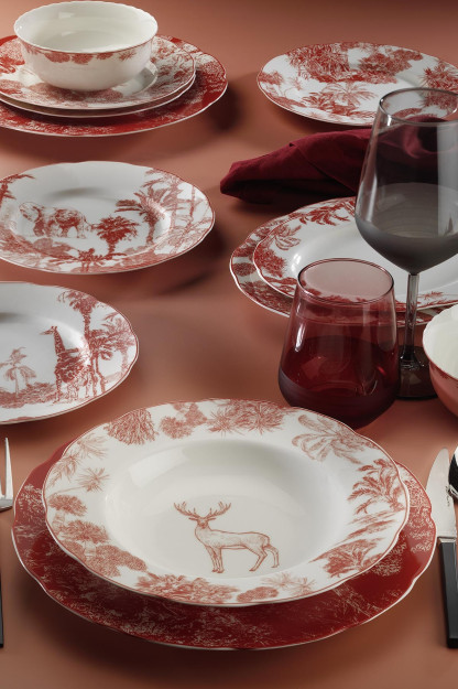 Kutahya Porcelain Bone Olympos 28 Dona 6 Kishilik Dasturxon 1BNOLY28YS43011573